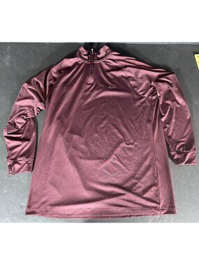 Greg Norman Mens Sweatshirt XL Extra Large Burgundy Long Sleeve 1/4 Zip Pullover